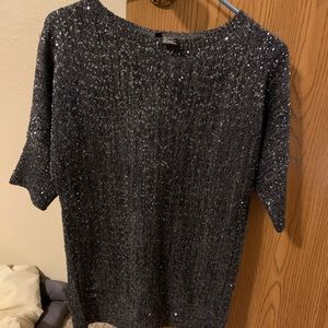 Charcoal grey sequin tunic